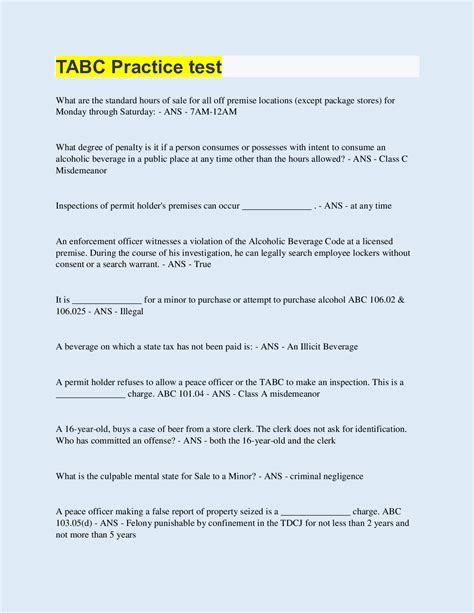 is the tabc test hard|tabc test flashcards.